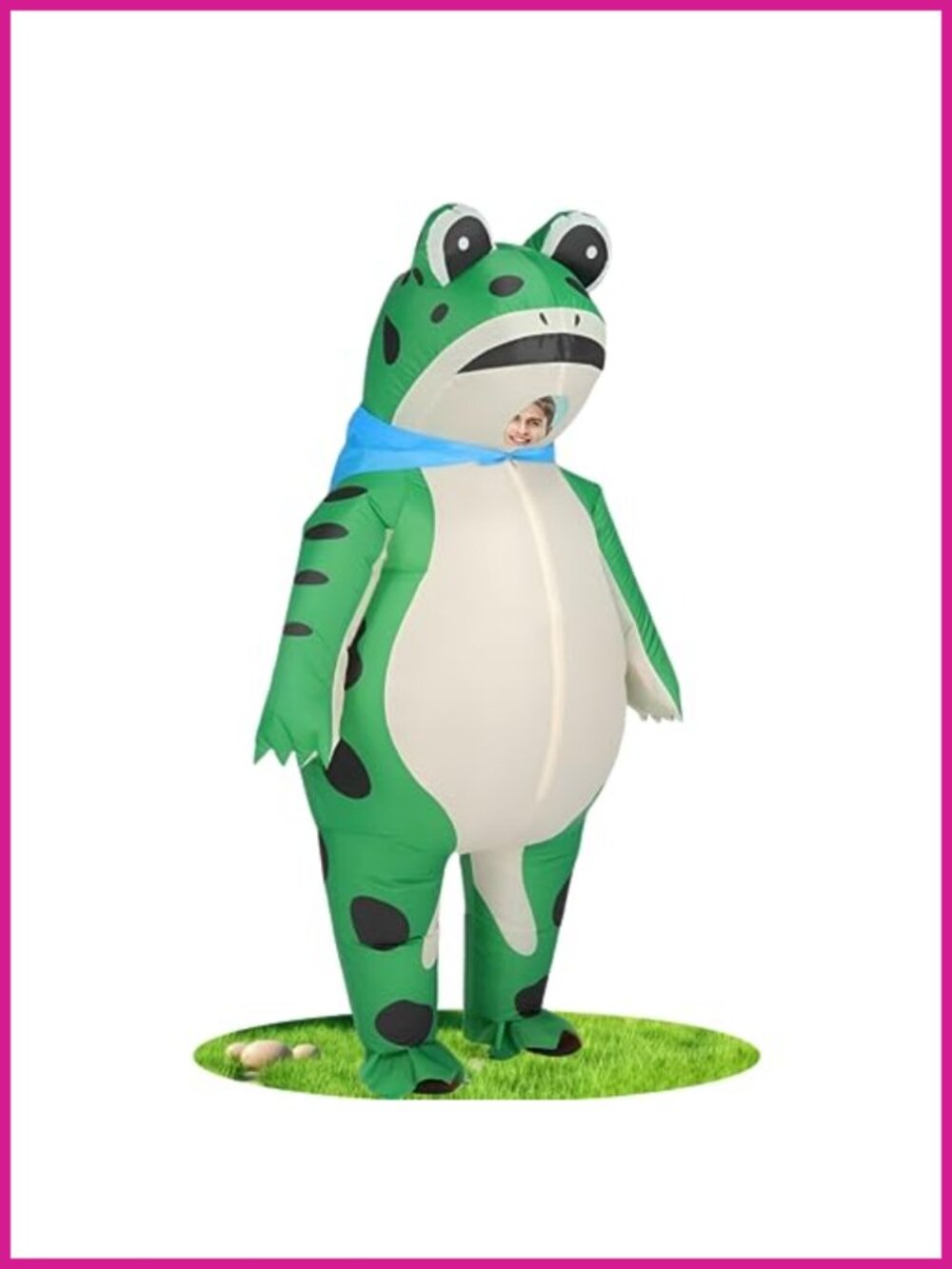 Inflatable Frog Costume Adult Full Body Blow Up Halloween Cosplay
